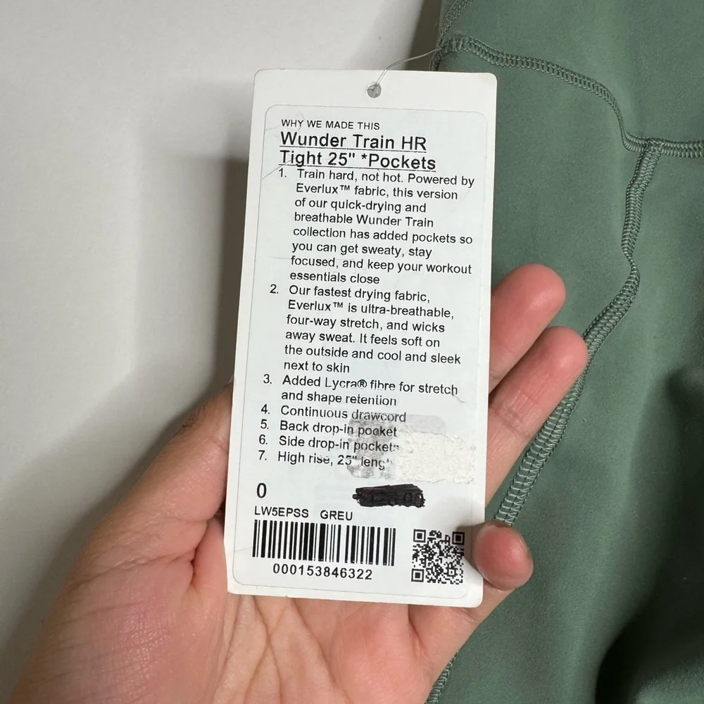 NWT Lululemon Wunder Train High-Rise Tight with Pockets 25